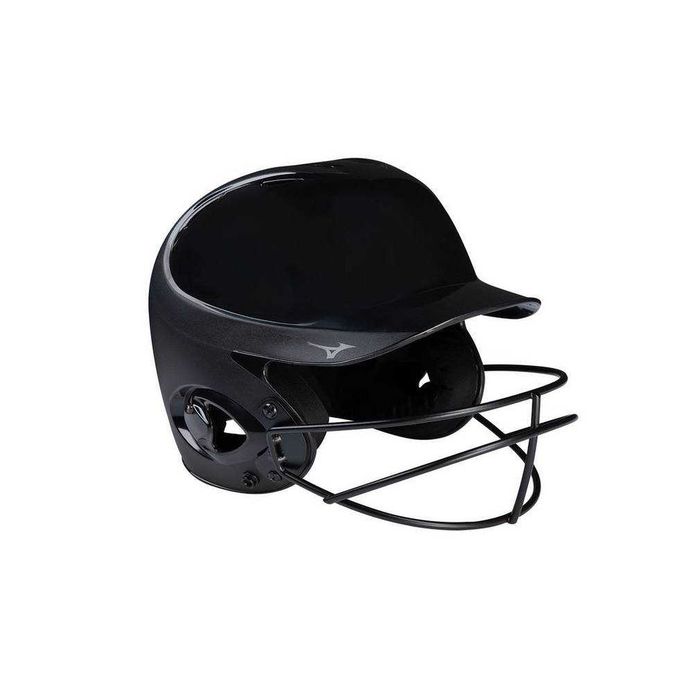 Casco Mizuno MVP Series Solid Batting Helmet with Fastpitch Softball Mask Donna - Nere - 48650-JYCI